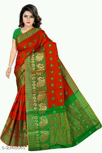 Stylish Banarasi Cotton Silk Sarees.