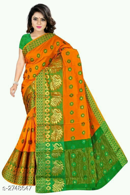 Stylish Banarasi Cotton Silk Sarees.