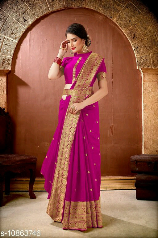Banarasi Silk Sarees With Belt.