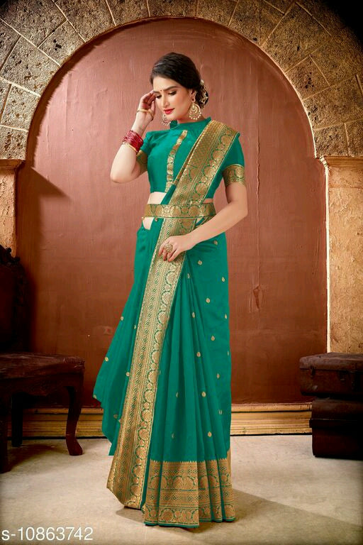 Banarasi Silk Sarees With Belt.