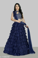 Load image into Gallery viewer, New Stylish Ruffle Lehenga Choli.
