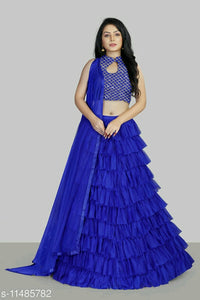 New Stylish Ruffle Lehenga Choli.