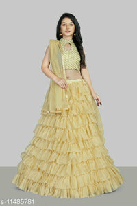 New Stylish Ruffle Lehenga Choli.