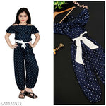 Load image into Gallery viewer, Rayon Bubble Printed Jumpsuit With Separate Belt.
