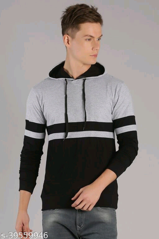 Men's Long Sleeves Hooded T-shirt