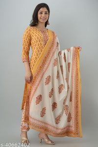 Stunning Kurta Dupatta And Bottom Set