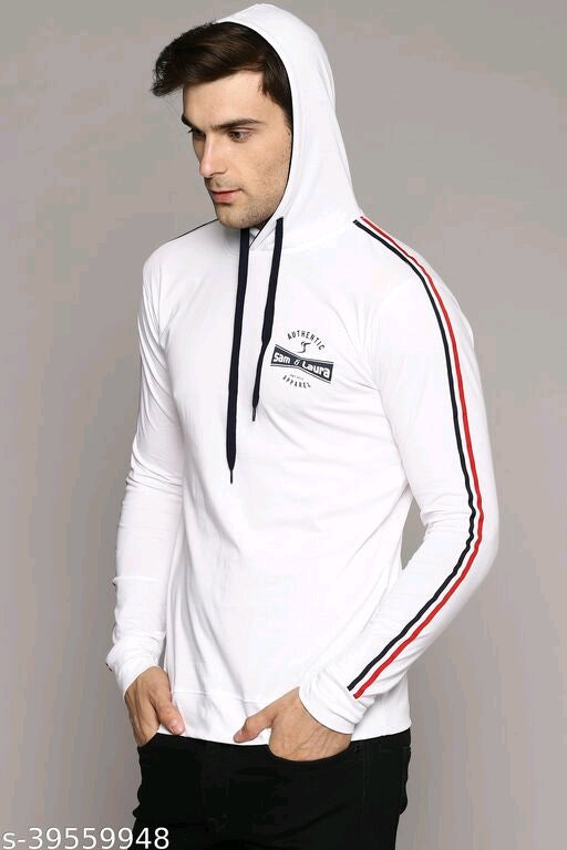 Men's Long Sleeves Hooded T-shirt