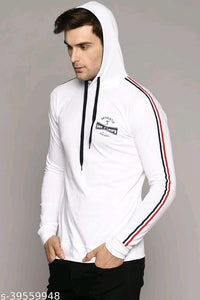 Men's Long Sleeves Hooded T-shirt