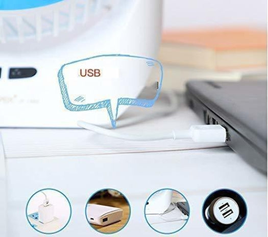 Multi Functional Rechargeable USB Desk Fan