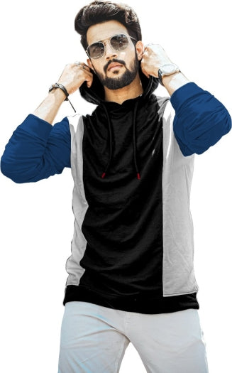 Casualwear Solid Men Hooded Neck Multicolor T-Shirt